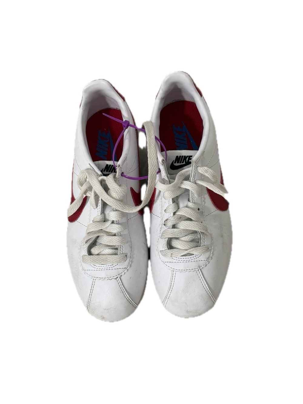 Nike Cortez Women’s White & Red Classic Low-Top Sneakers sz 5